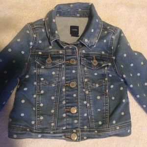 Baby Gap polka dot jean jacket